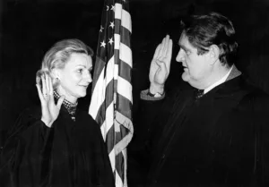 Photo of Howell Heflin and Janie Shores, 1974.