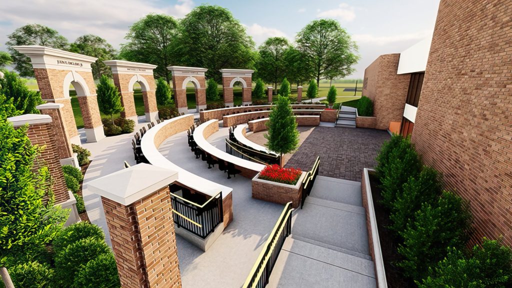 Rendering of the Path Makers Legacy Plaza at Alabama Law