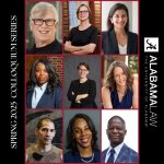 headshots of the nine Spring colloquium presenters at Alabama Law