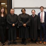 Caroline Woodward, Madeline Martin, Justice Chris McCool, Judge Jerusha T. Adams, Judge Robert J. Luck, Justin Heydt, and Gerald Andrew Weisenfeld