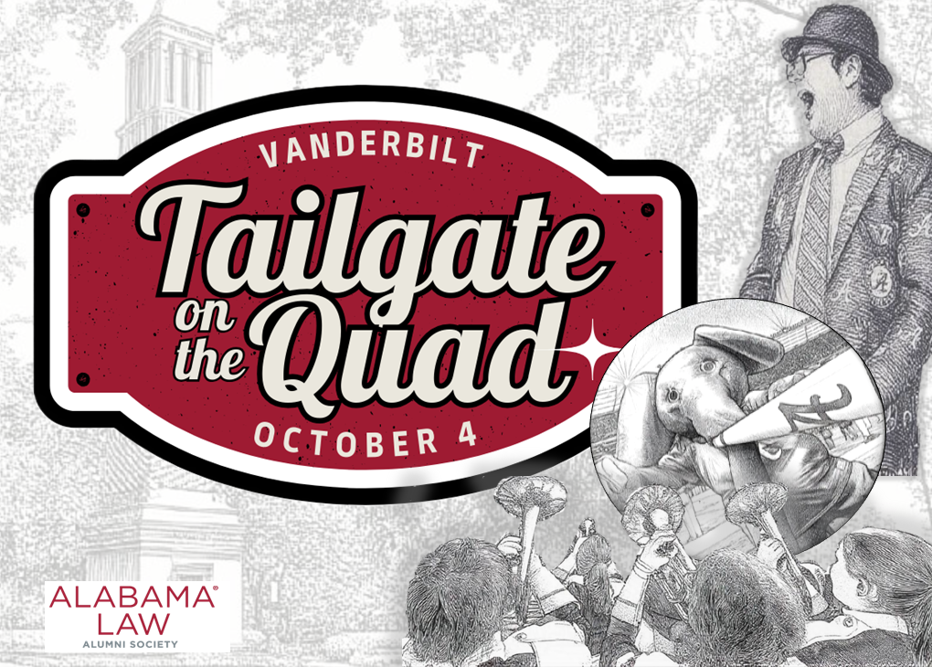Graphic promoting the Law School's Vanderbilt tailgate