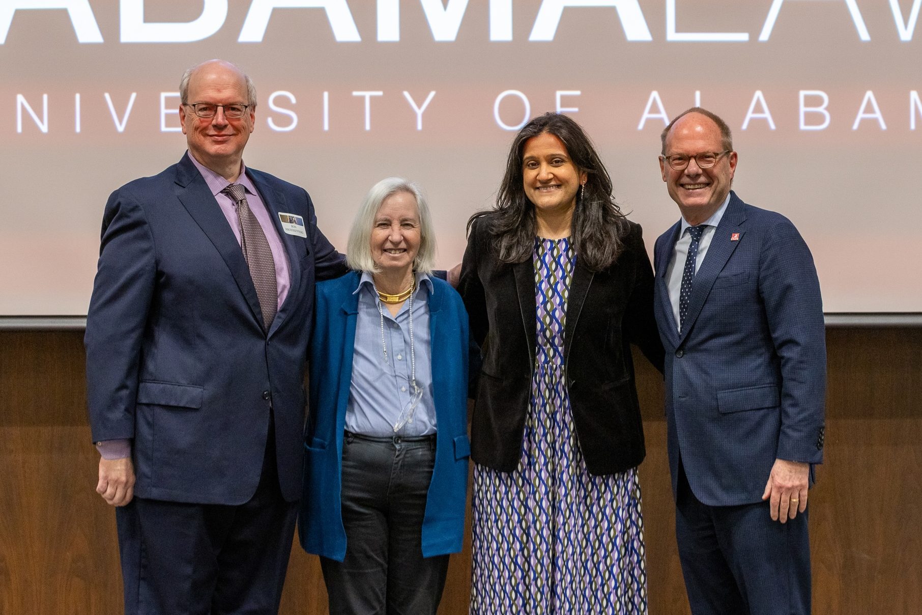 Professor Ron Krotoszynski, Professor Martha Minow, Professor Shalini Ray, and Dean Bill Brewbaker