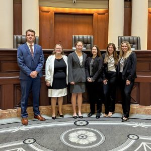 The six 2025 Finch Fellows at the Alabama Supreme Court.