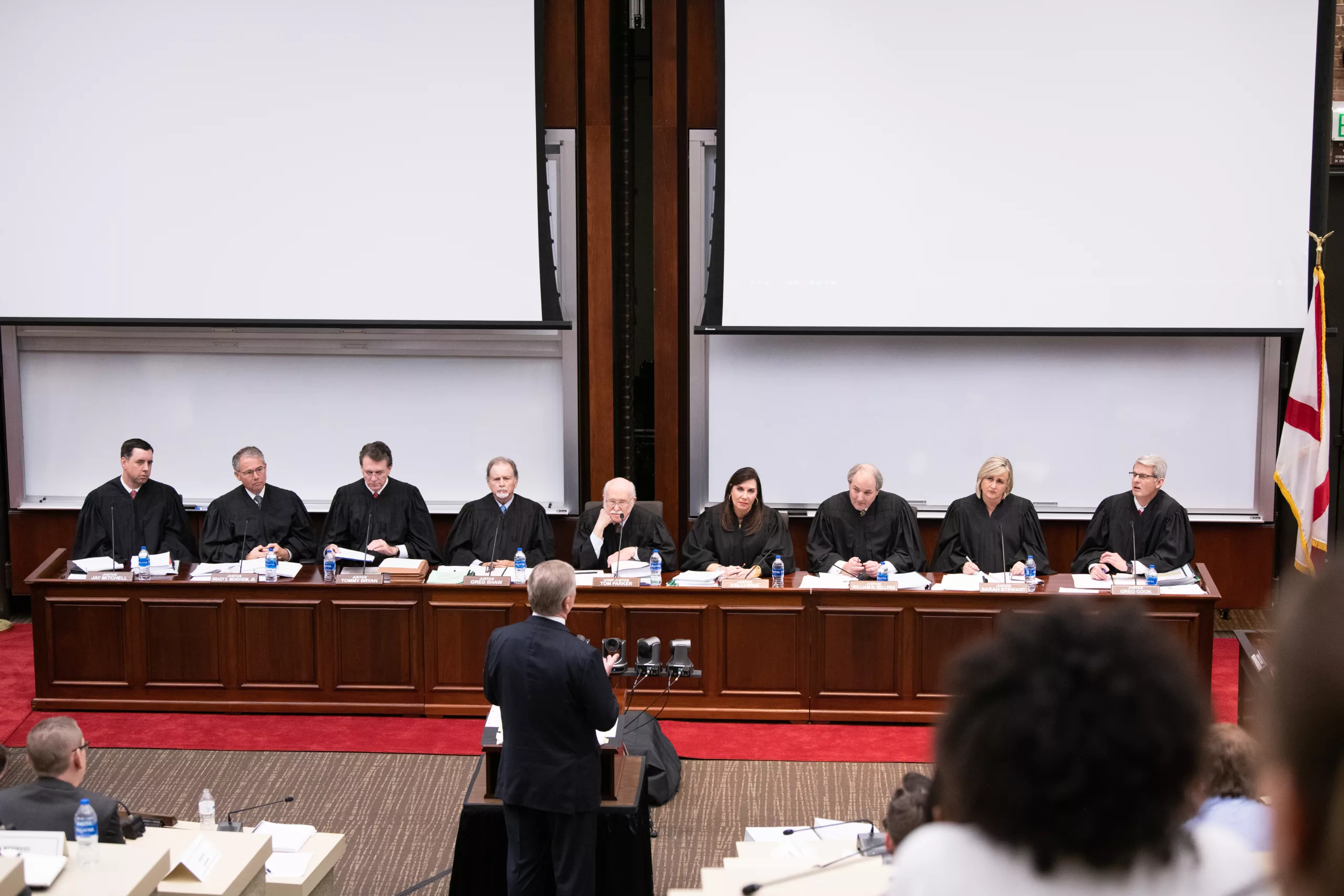 The Supreme Court of Alabama hosts oral arguments at The University of Alabama School of Law