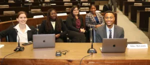 A photo of the Summer Scholars at the Mock Trial