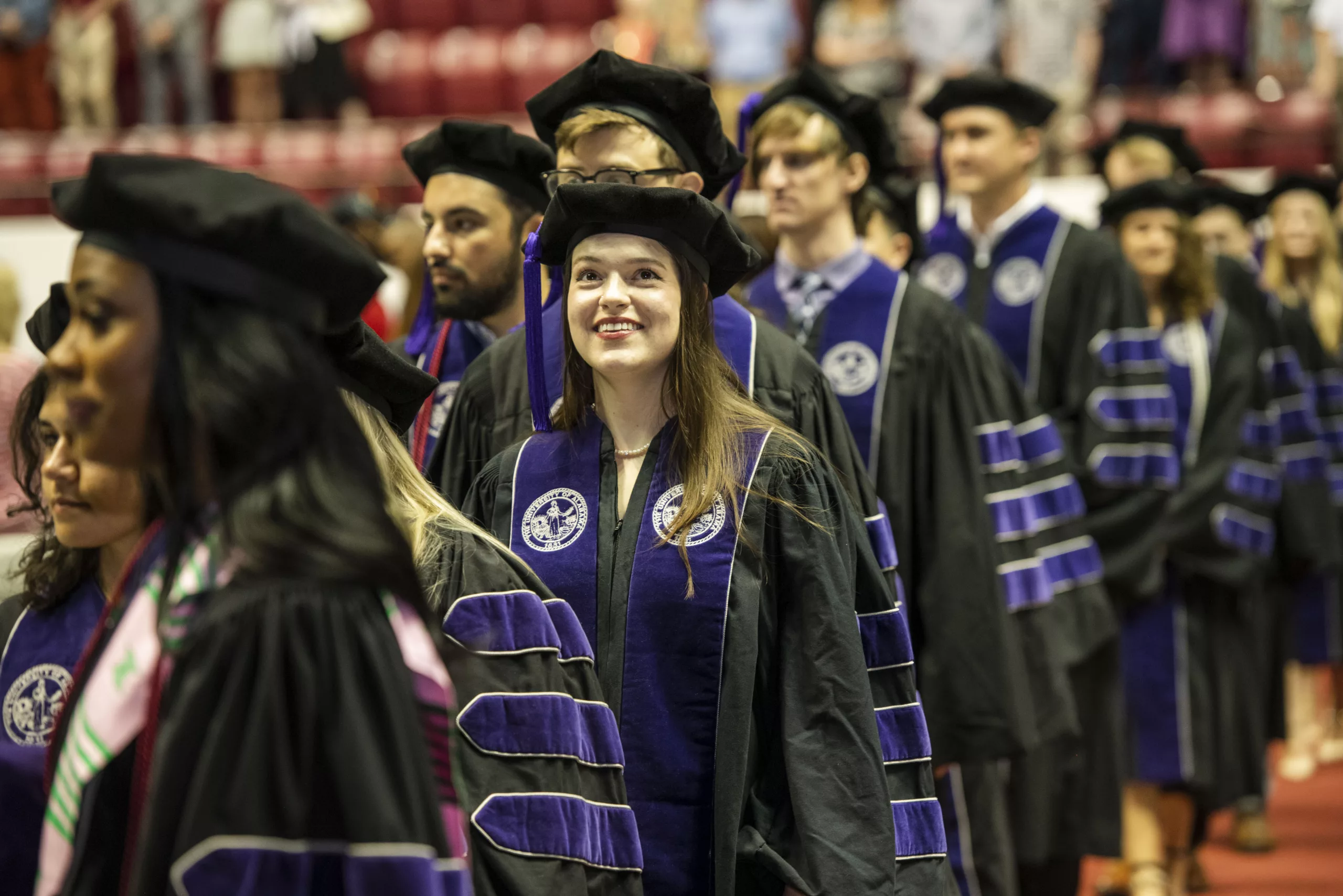 Alabama Law Class of 2023 graduating at Coleman Coliseum at The University of Alabama.