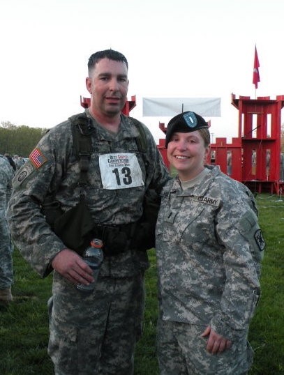 Scott and wife Beth in their uniforms